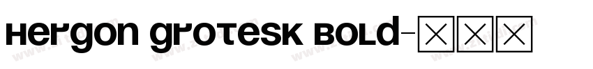 HERGON GROTESK BOLD字体转换